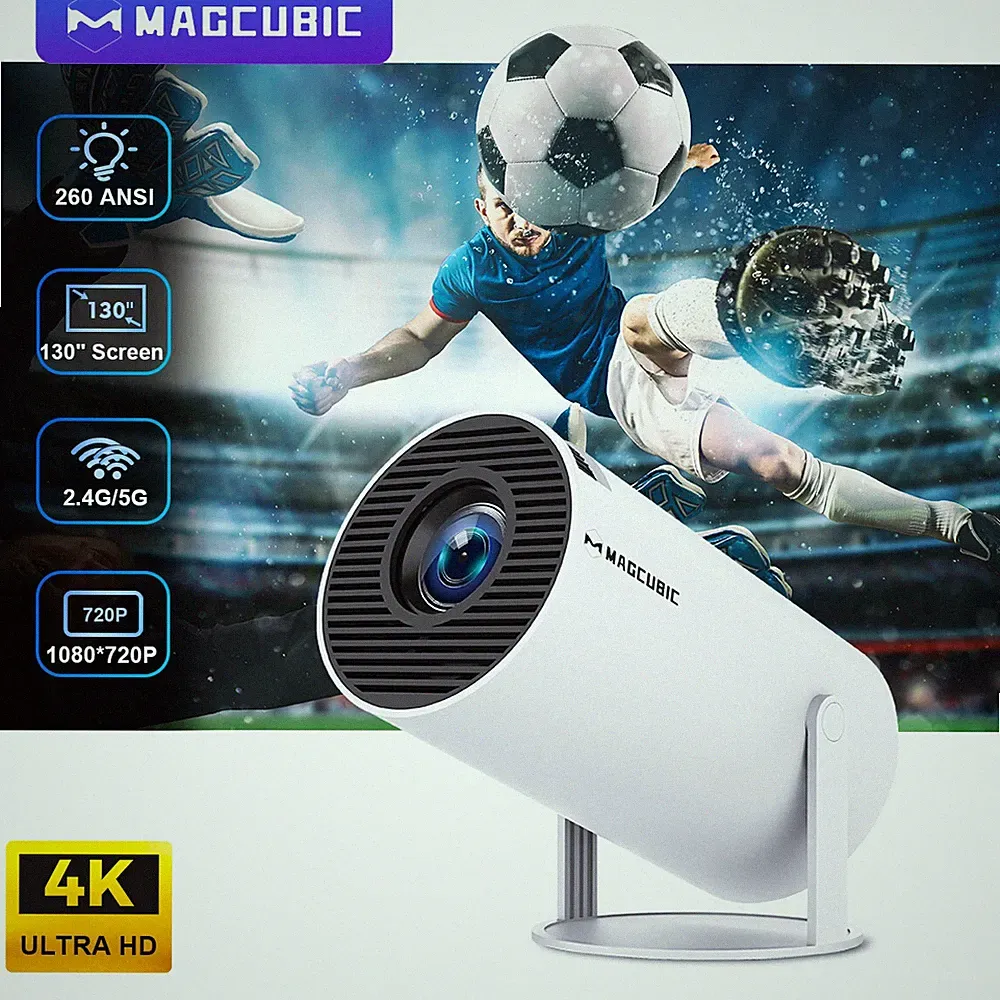 Beamer HY300 PRO 4K Android 11 Dual Wifi6 260ANSI B.T 5.0 Büro Heimkino