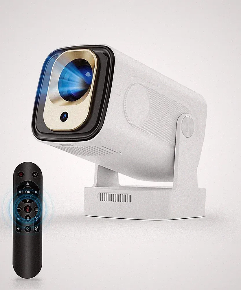 Beamer, HY310 Mini Beamer 4K Unterstützung 1080P Autofokus Projektor, Auto Tr...