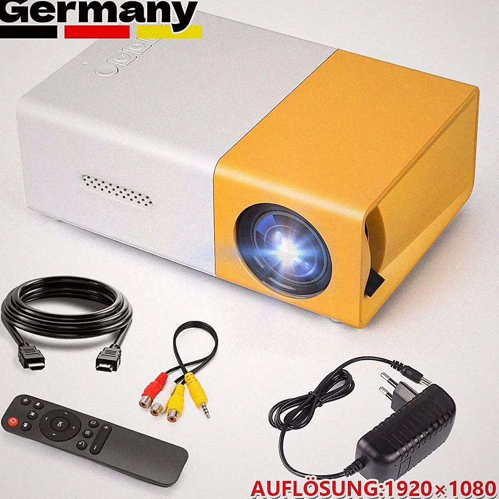 Beamer LED HD 1080P Heimkino Projektor Kino Handy Mini Heimprojektor Tragbarer