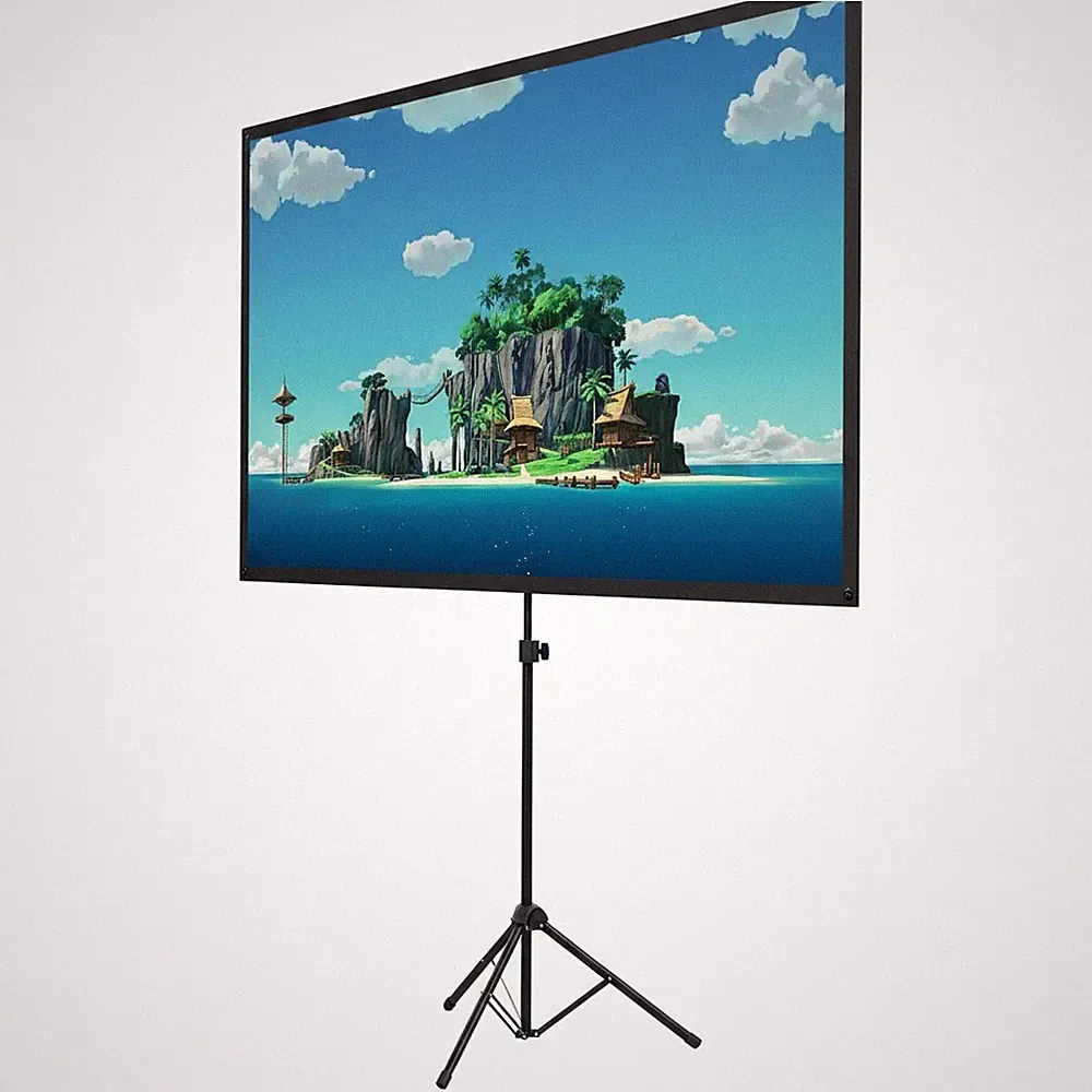 Beamer Leinwand 100 Zoll tragbar mit Stativ 16:9 HD Projektionswand