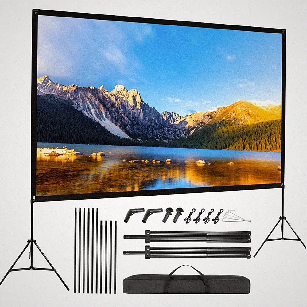 Beamer Leinwand 120 Zoll 4K HD 16:9 tragbar Outdoor Heimkino Präsentation
