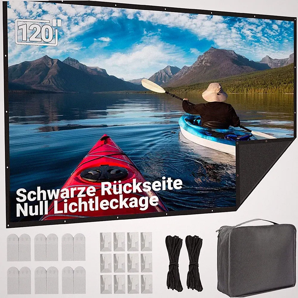 Beamer Leinwand 120 Zoll Faltbar Outdoor Heimkino Projektor Projektionswand