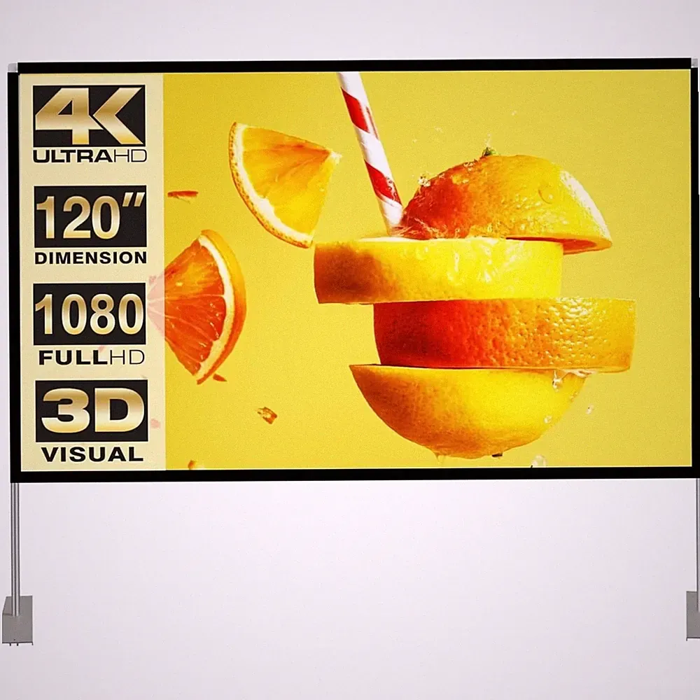 Beamer Leinwand 120 Zoll Outdoor Ständer Heimkino 16:9 HD 4K tragbar