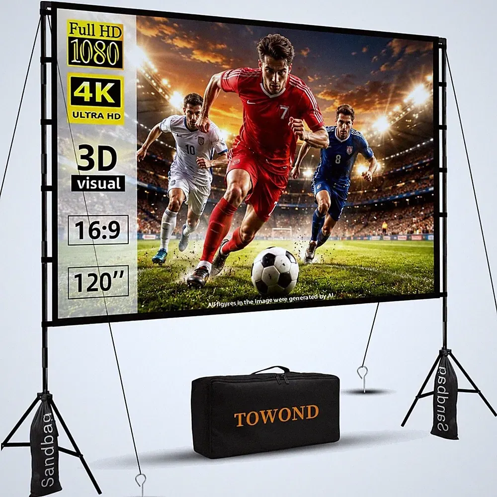 Beamer Leinwand 120 Zoll Outdoor tragbar Stativ faltbar Projektor