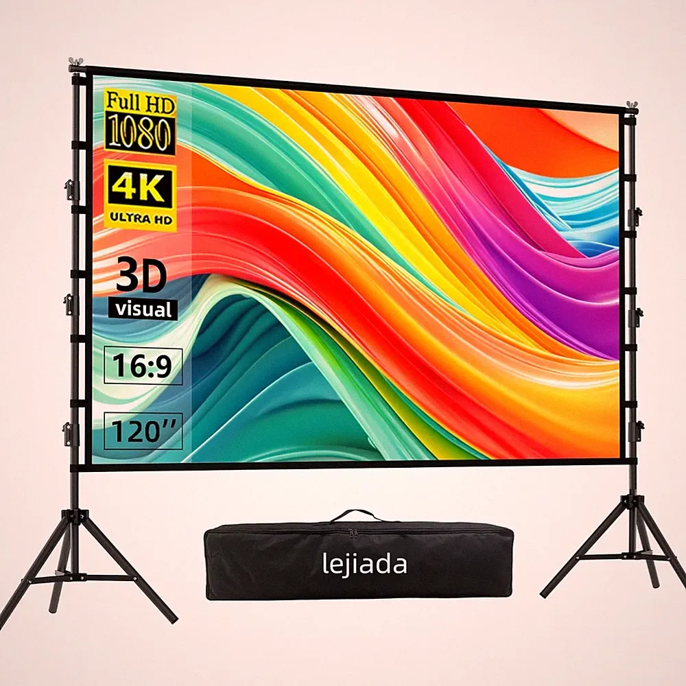 Beamer Leinwand 120 Zoll Projektionsleinwand Tragbar Heimkino Outdoor