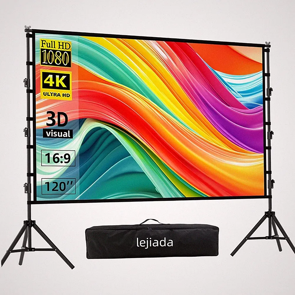 Beamer Leinwand 120 Zoll Projektionsleinwand Tragbar Outdoor Indoor Heimkino