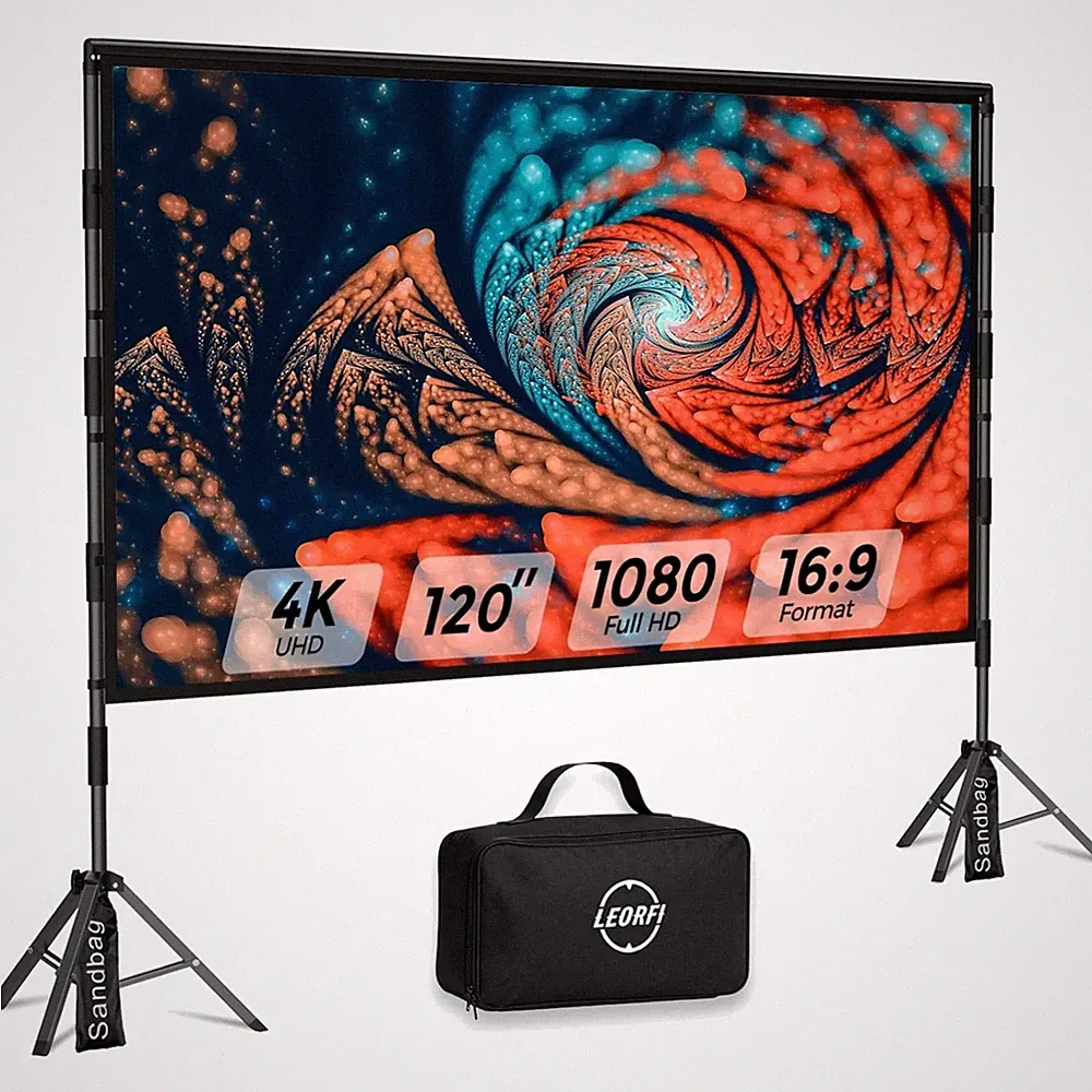 Beamer Leinwand 120 Zoll Projektor Leinwand Outdoor tragbar Stativ