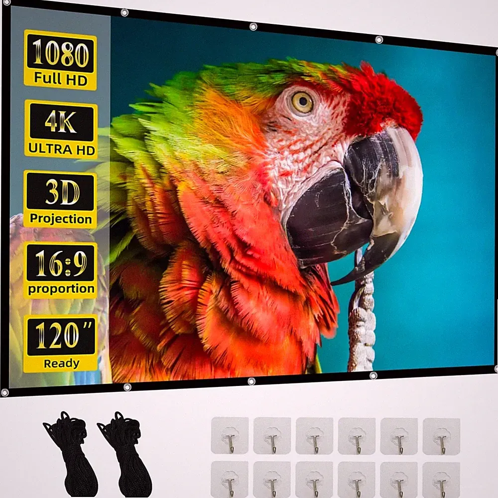 Beamer Leinwand 120 Zoll Tragbar OLED Faltbar Projektionsbildschirm 16:9
