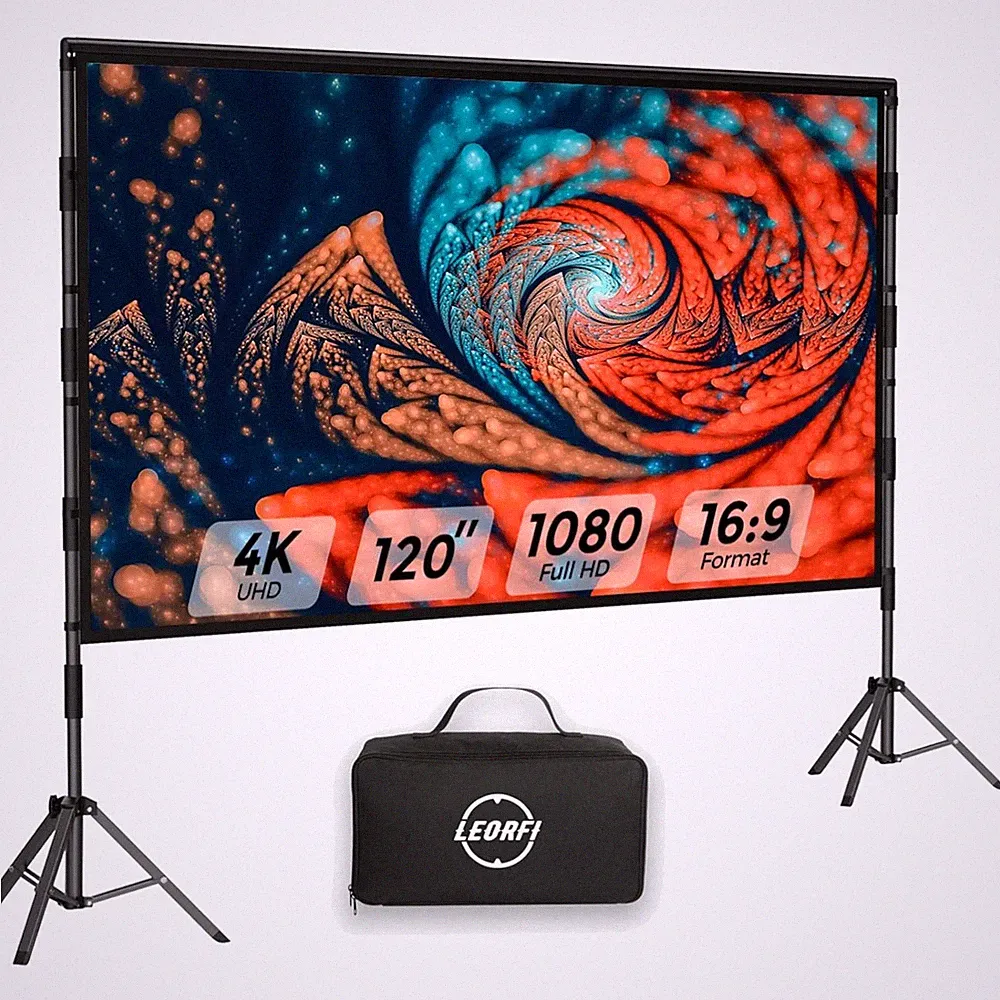 Beamer Leinwand 120 Zoll Tragbar Outdoor Rück-Front Projektionsleinwand