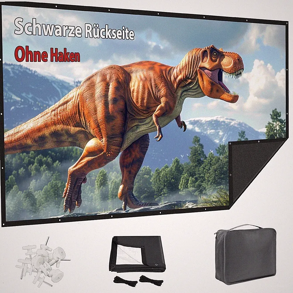 Beamer Leinwand 150 Zoll Outdoor 16:9 faltbar tragbar schwarz Leinwand Kino