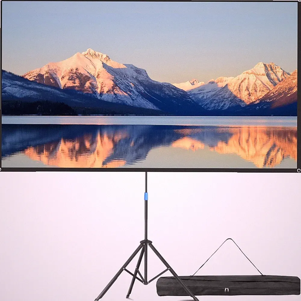 Beamer Leinwand 80 Zoll, 4K HD, tragbar, Heimkino, Camping, 16:9, leicht