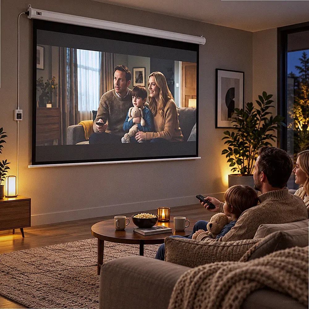 Beamer Leinwand Kinowand 120 Zoll 4:3/16:9 Projektor Wand Heimkino Manuell
