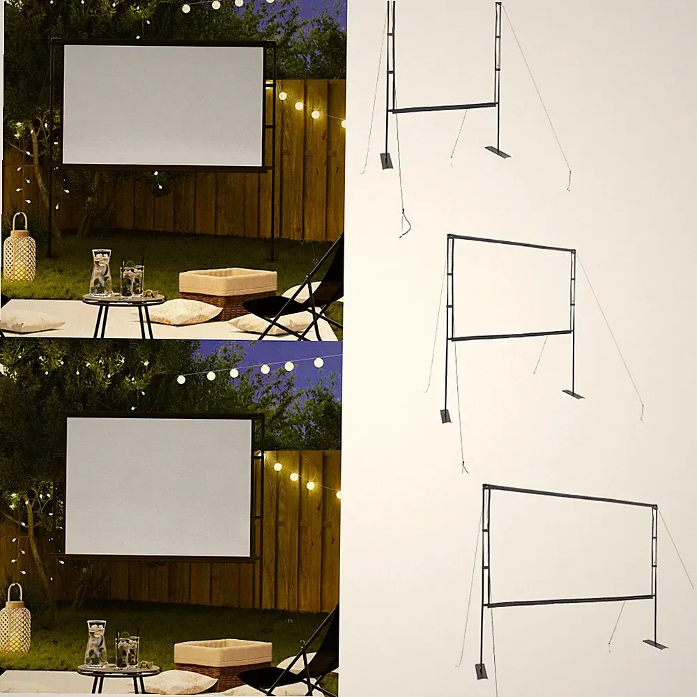 Beamer Leinwand Mit Ständer Outdoor Heimkino HD Projector Screen Motorleinwand