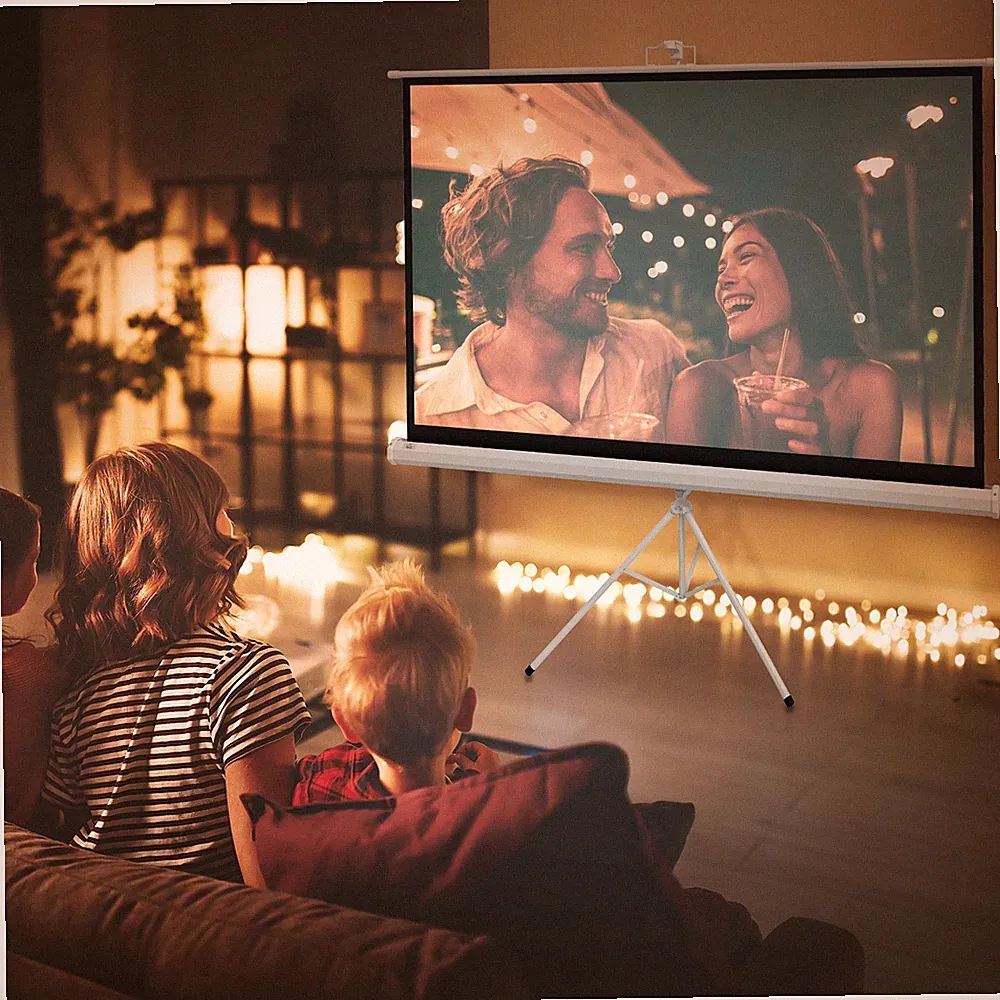 Beamer Leinwand mit Stativ 84 Zoll 16:9 HD 4K Projektionsleinwand Refurbished