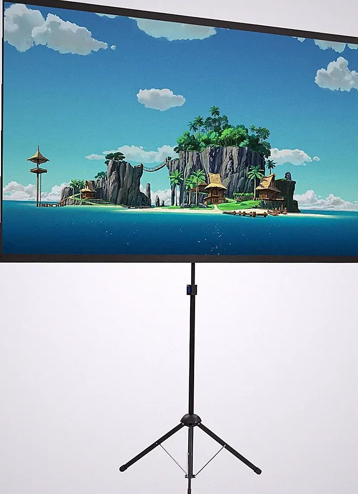 Beamer Leinwand mit Stativ, Tragbar Projektor Leinwand 100 Zoll, 16:9, 4K HD