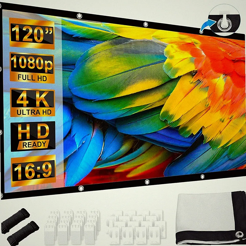Beamer Leinwand Projektionsleinwand 120 Zoll tragbar flexibel