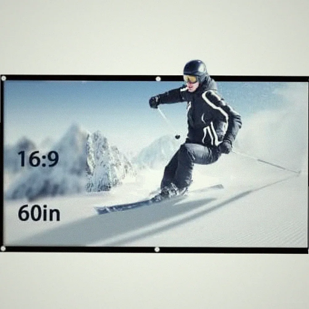 Beamer Leinwand Tragbar 60 Zoll 16:9 faltbar Heimkino Camping Innen Outdoor