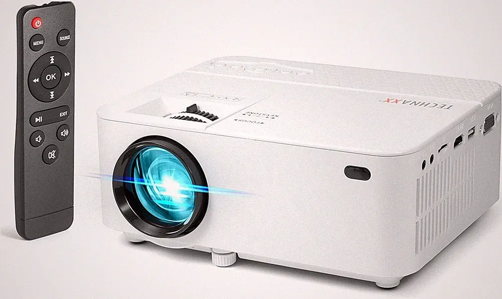 Beamer Mini LED Technaxx TX-113 Projektor HDMI USB VGA 1800 Lumen Neu OVP