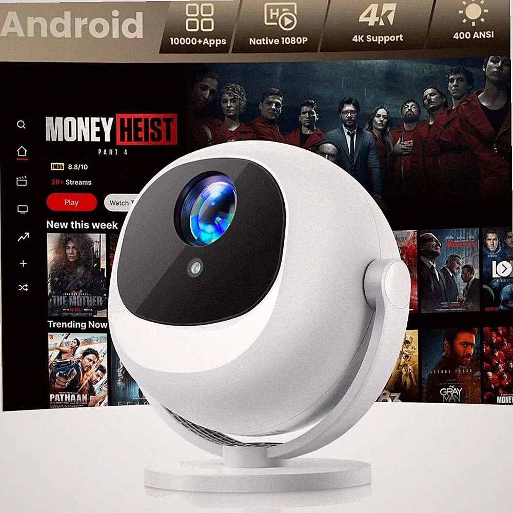 Beamer mit Android Full HD 1080P 4K Unterstützung Heimkino-Laserprojektor