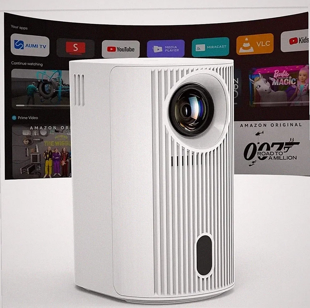 Beamer nahtloser Autofokus mit WIFI 6 und Bluetooth 5.4, 4K 1080P tragbar