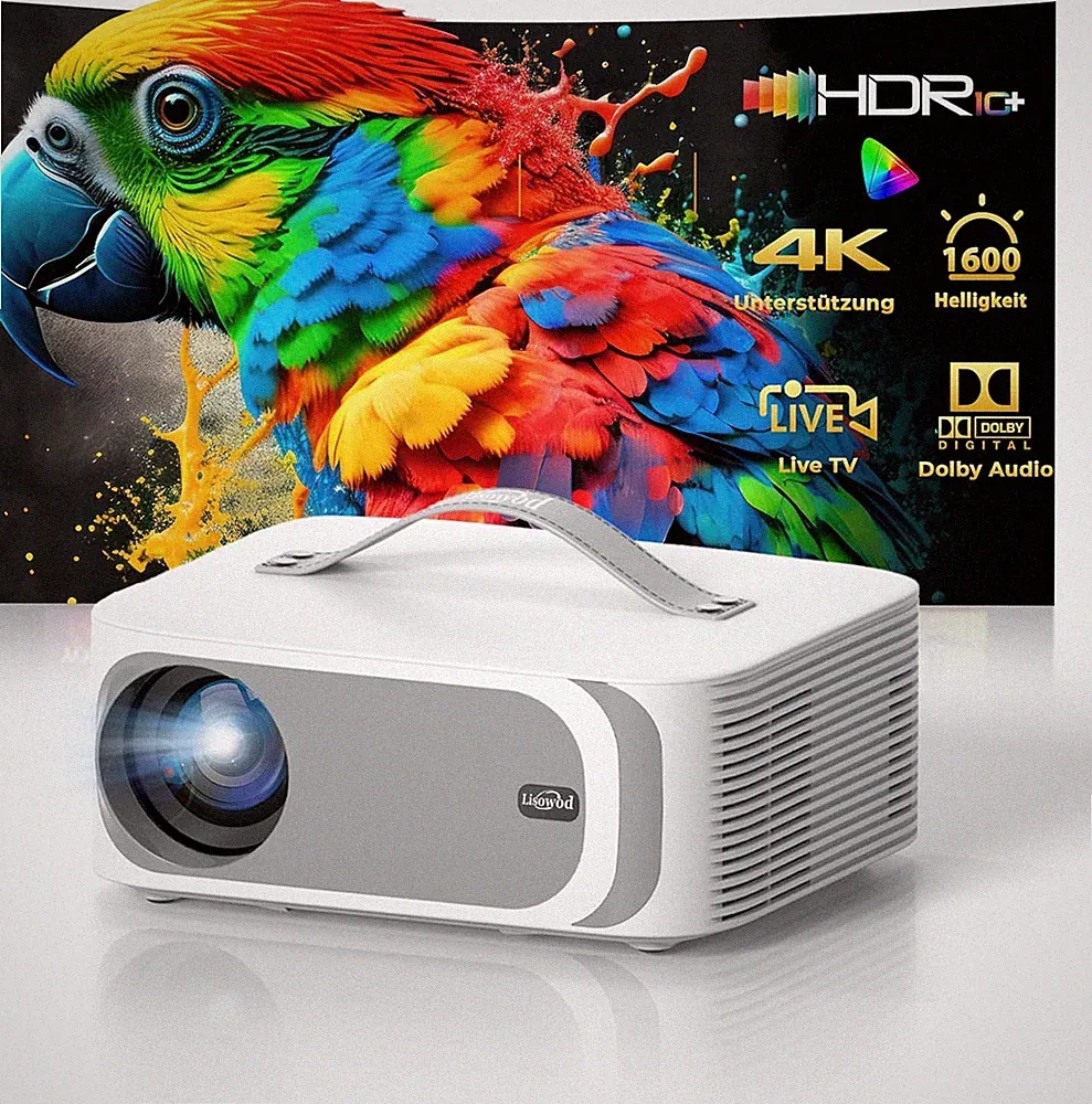 Beamer Passend Für Netflix Dolby Audio|1600 Lisowod HDR10 Mini Beamer 4K Heimkin