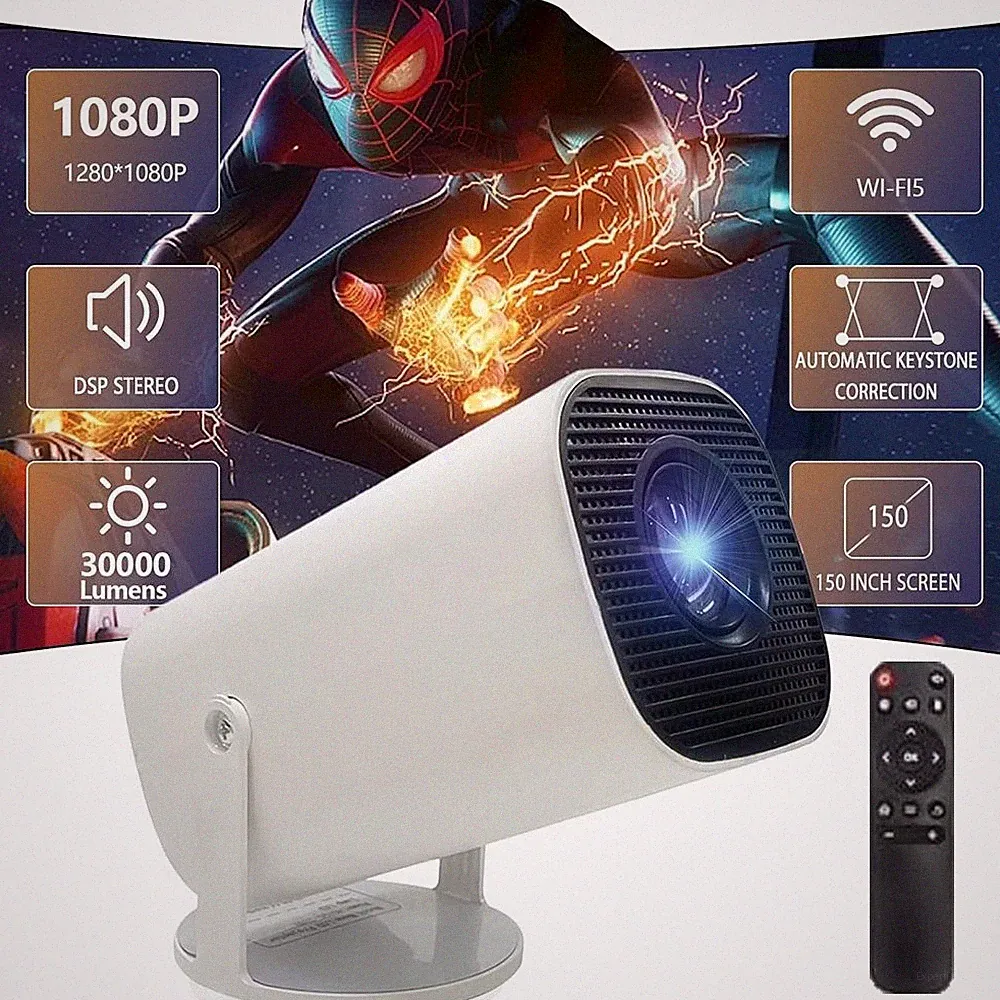 Beamer Projektor 1080P UHD WiFi Bluetooth Android TV Heimkino Mini Tragbar 2026