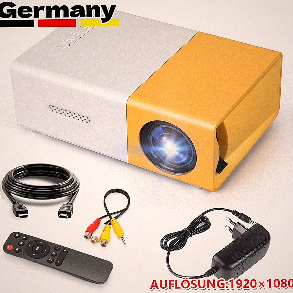 Beamer Projektor 4:3 HD 1080P Android/iPhones TV Heimkino Mini Tragbar DHL