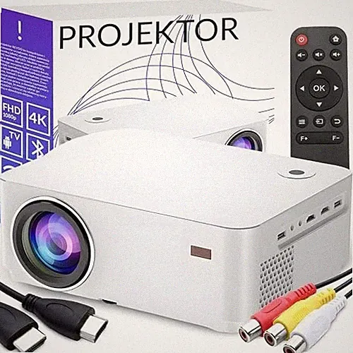 Beamer Projektor FHD 4K 9000 Lumen LED Lautsprecher Trapezkorrektur Retoo