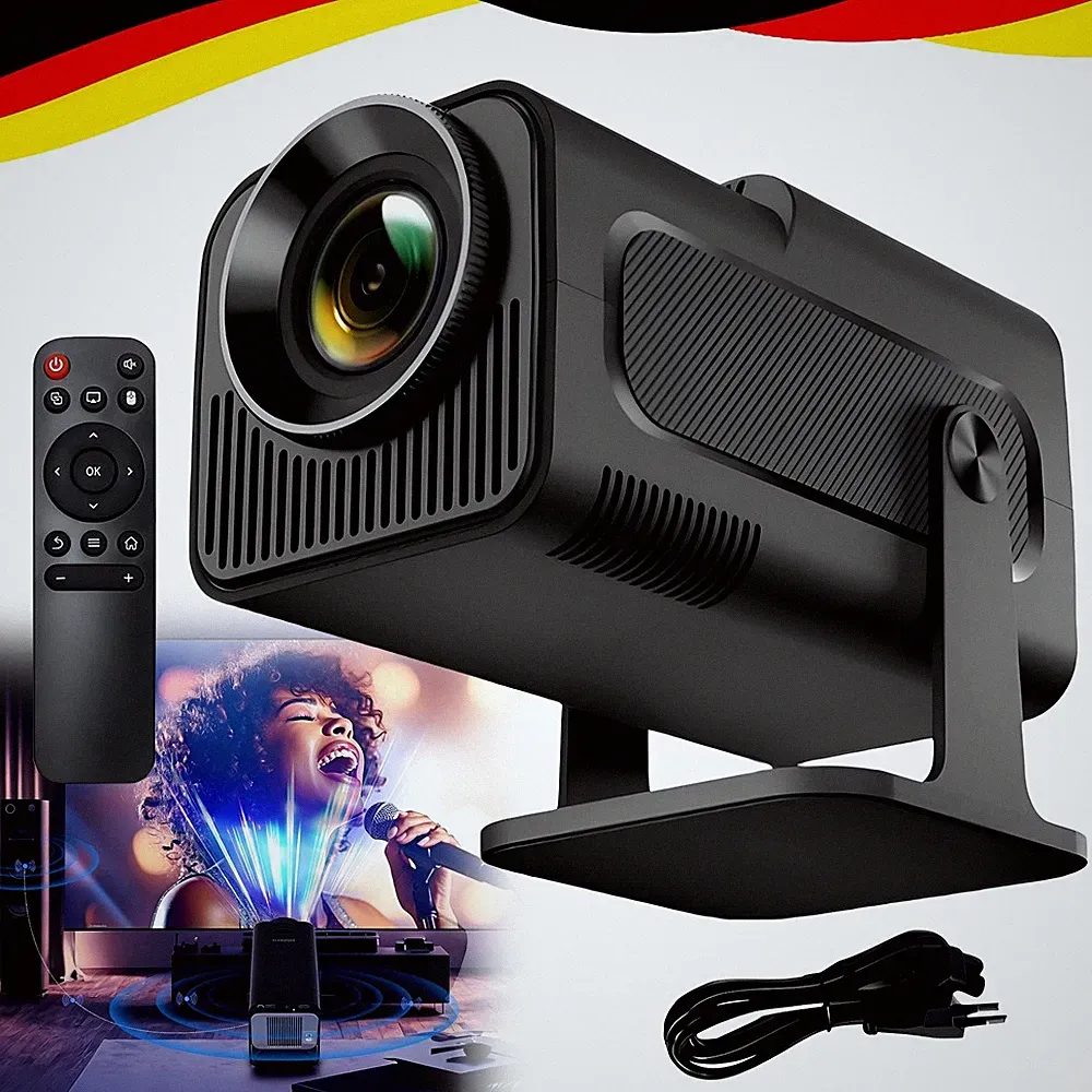 Beamer Projektor UHD WiFi Bluetooth Android TV Heimkino Mini Tragbar 1280x720p