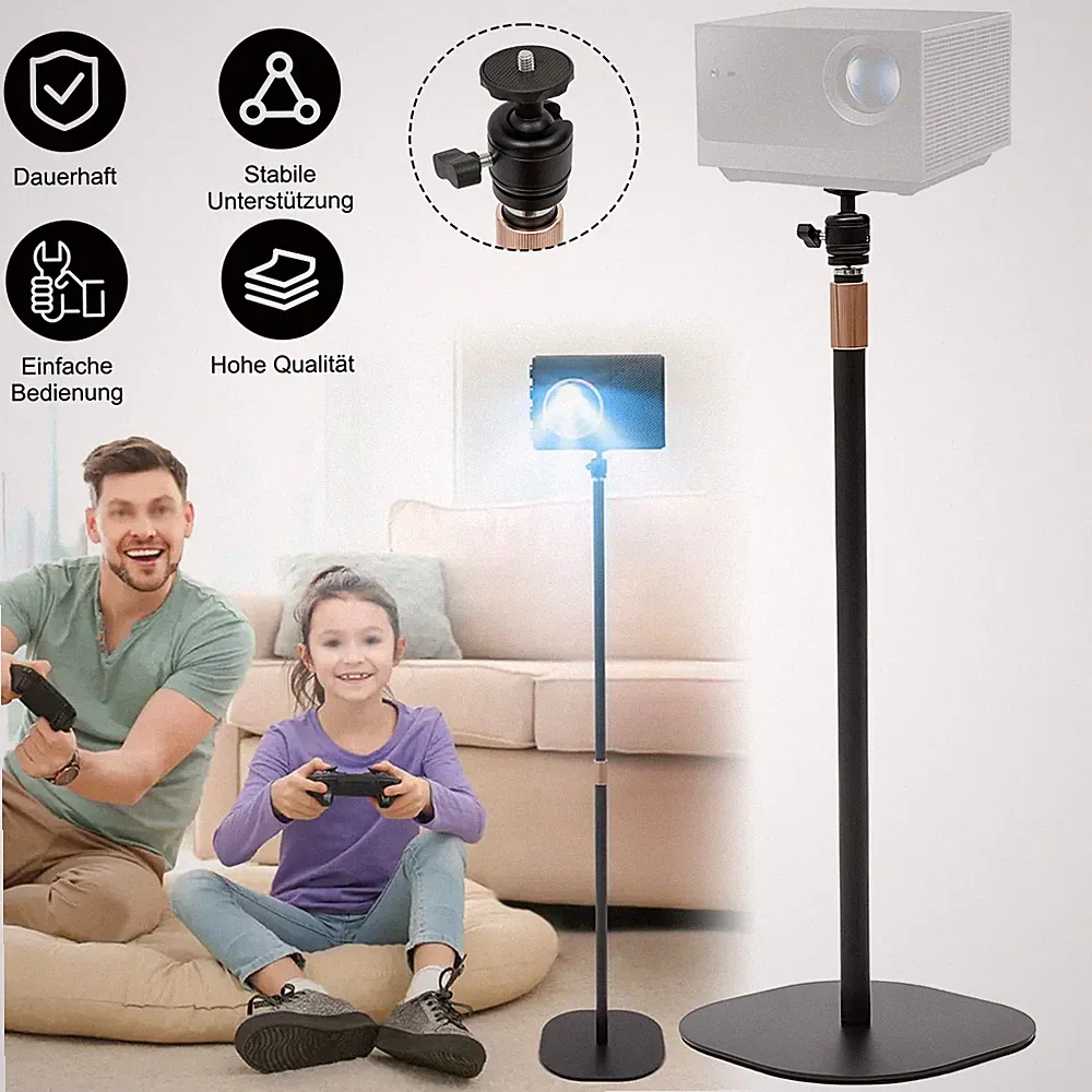 Beamer Ständer Projektorhalterung 63-127cm Projector Stand Stabil für Heimkino
