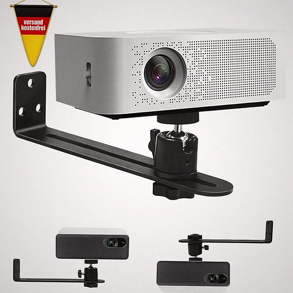 Beamer Wandhalterung mit 360° Drehung für Heimkino Büro & Spielzimmer