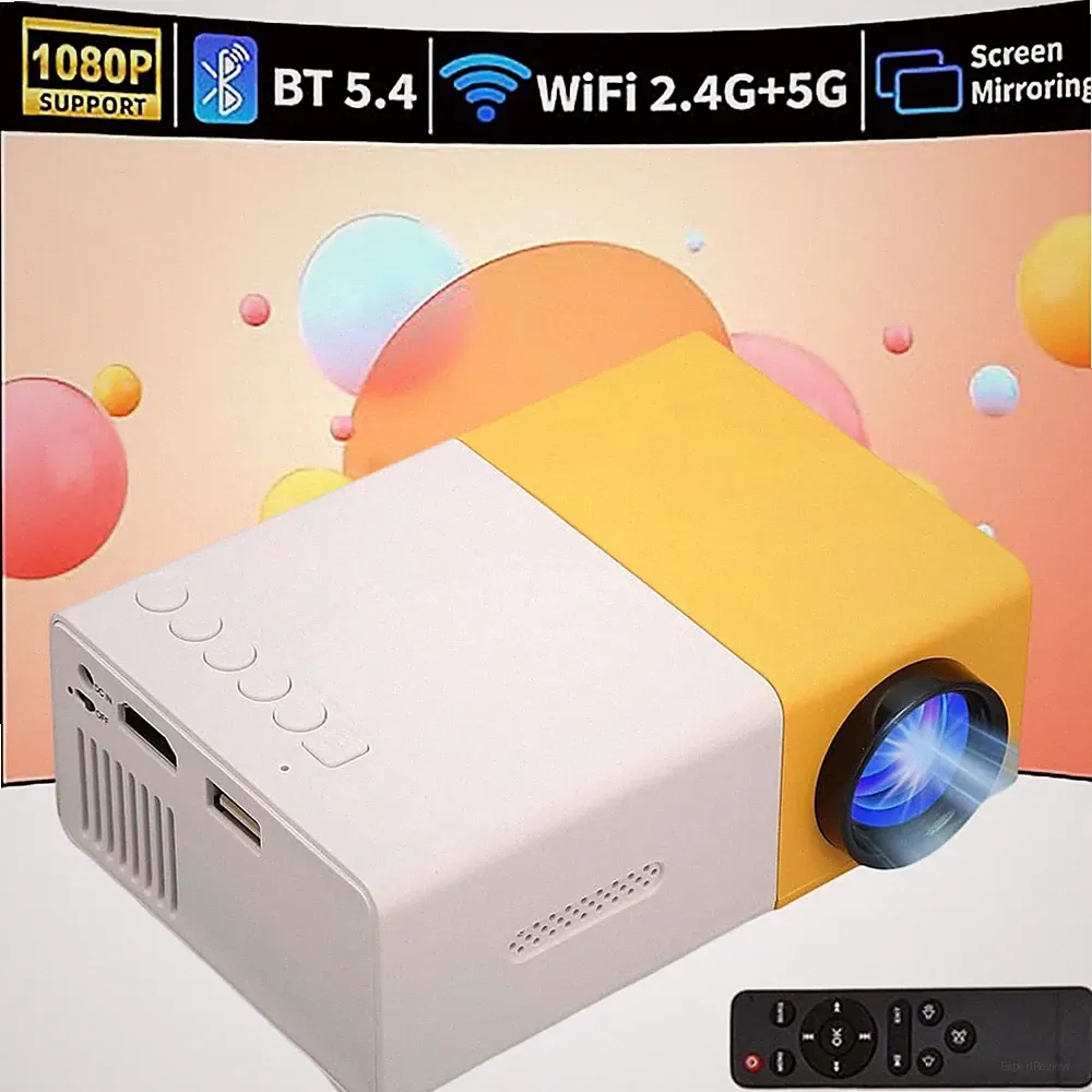 Beamer WiFi HD Heimkino Projektor Handy Heimprojektor Filmprojektor mit HDMI