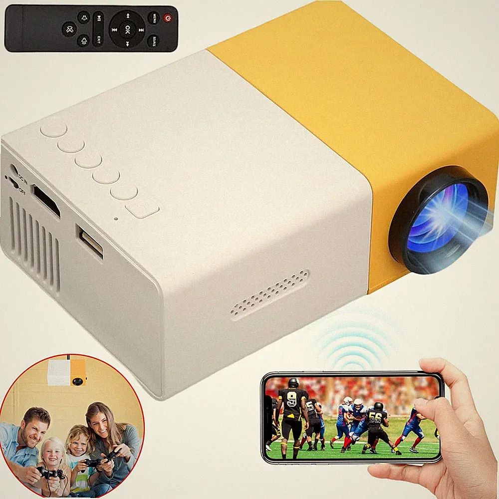 Beamer WiFi Heimprojektor HD Heimkino Projektor Handy Filmprojektor für Laptop