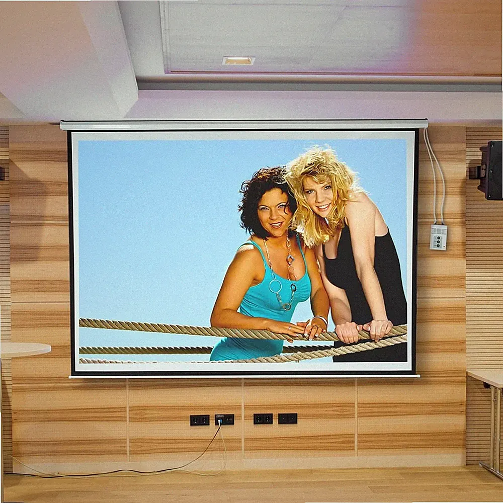 Beamerleinwand 300X229CM Projetionswand FFB Heimkino Motor Leinwand ️