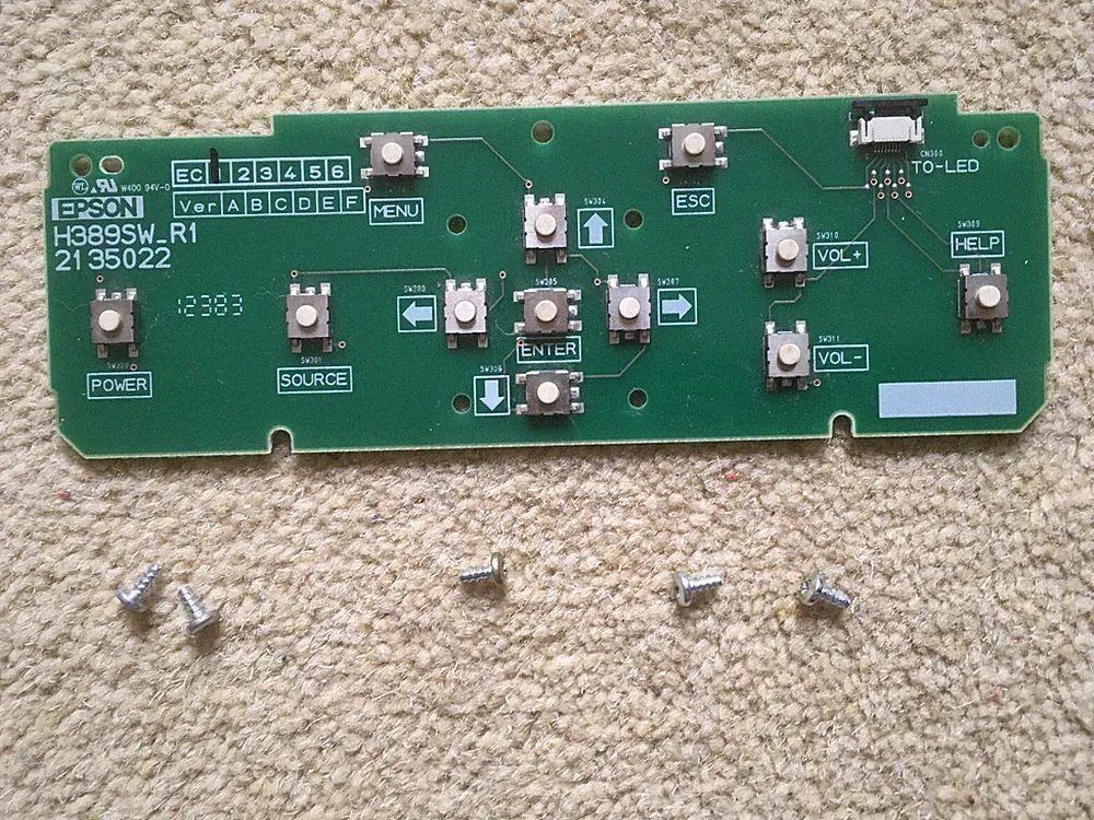 Bedientasten PCB H389SW_R1 - für H388B EB-915W Epson LCD Projektor