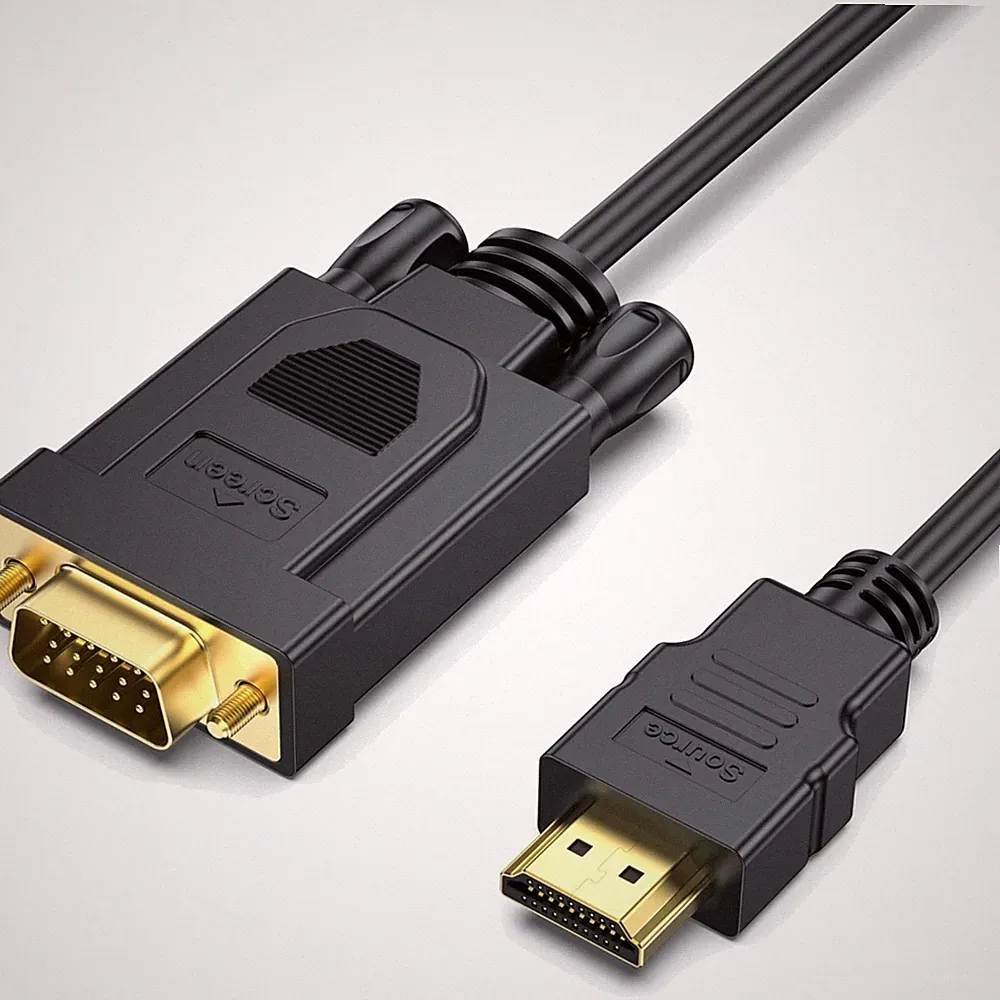 Benfei HDMI zu VGA Kabel 1,8M – Full HD & kompatibel mit PC, Projektor, TV