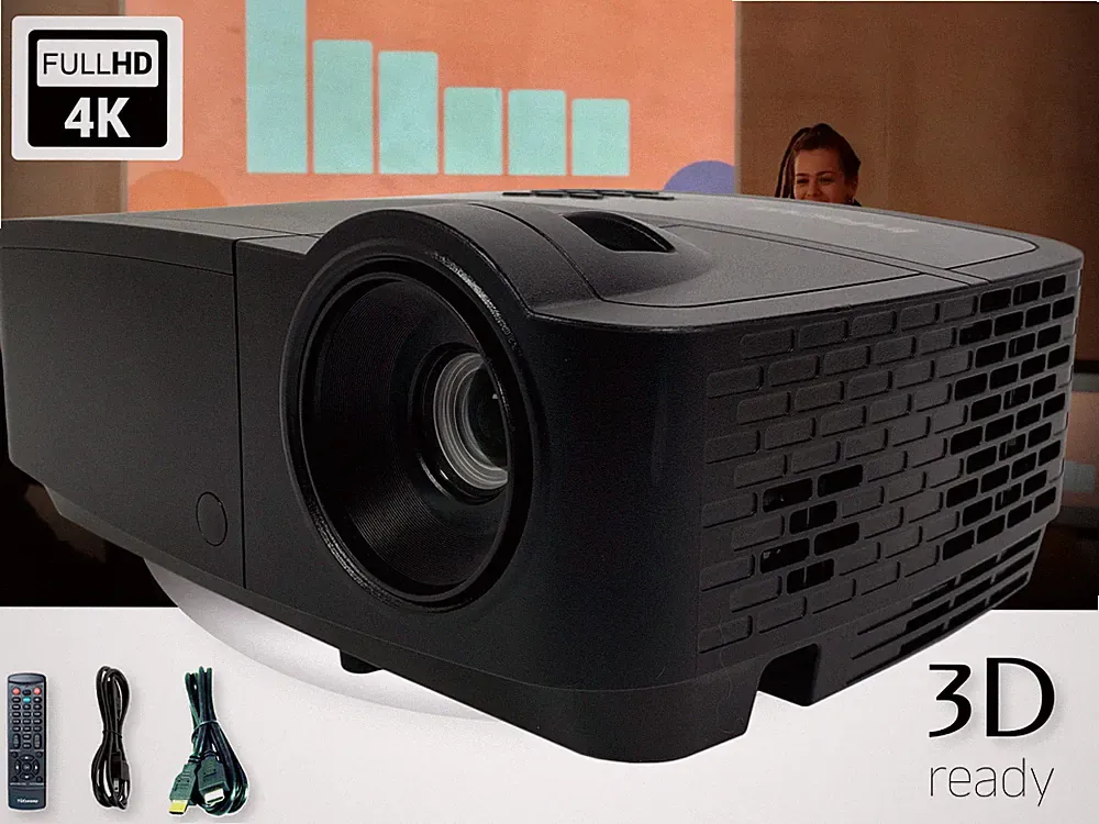 Bestes Angebot DLP Projektor Für Gemeindefeste, Jugendclubs 3200 Lumen 4K