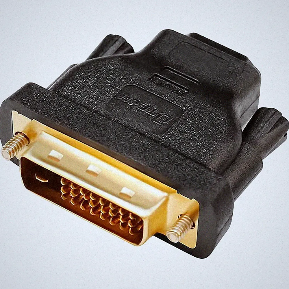 Bidirektionaler DVI-HDMI Adapter, 4K Auflösung, schwarz, für Laptop, Monitor,...