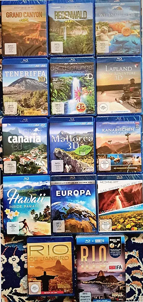Blu-ray Sammlung 4K Natur Reisen Dokumentation 3D Doku Konvolut Paket