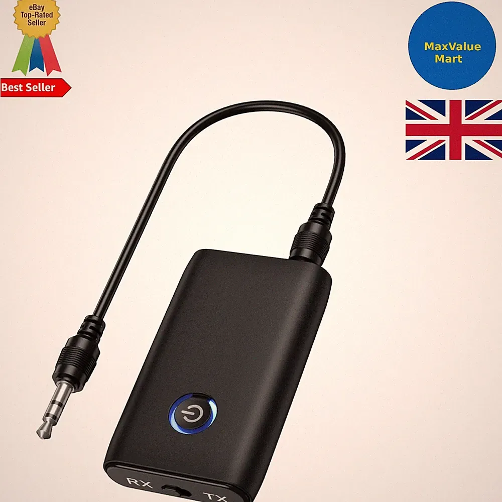 Bluetooth 5.3 Transmitter für TV & Kopfhörer Low Latency 3,5mm Wireless Audio