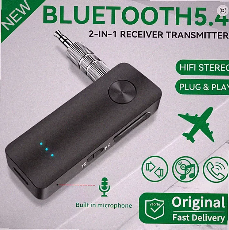 Bluetooth 5.4 Transmitter Empfänger AUX 3.5mm Adapter KFZ TV Kopfhörer T66 HiFi