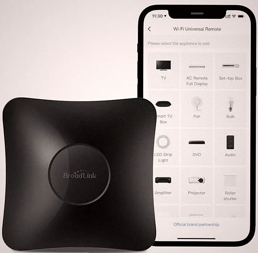 Broadlink Universalfernbedienung mit Alexa für Hifi, Leinwand und Beamer