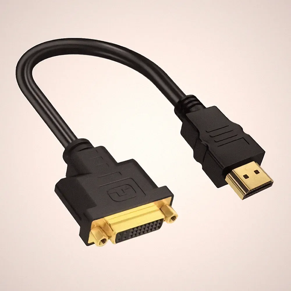 C42 HDMI auf DVI-I 24+5 Adapter 30cm Kabel 1080P für PC Laptop Monitor TV Beamer