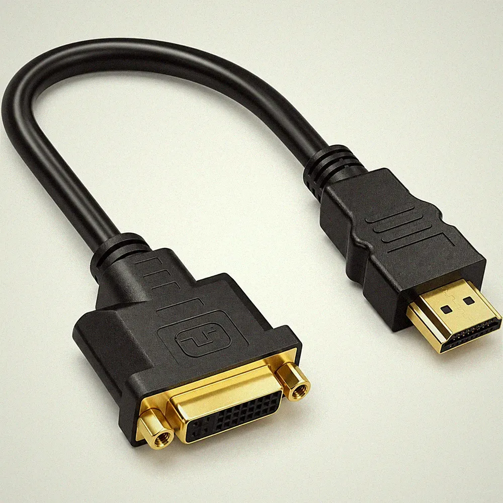 C42 HDMI auf DVI-I 24+5 Adapter 30cm Kabel 1080P für PC Laptop Monitor TV Beamer