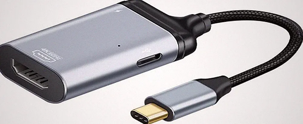 Cablecc USB-C Typ C auf HDMI Konverter HDTV Adapter 4K 60Hz 1080p mit PD Power