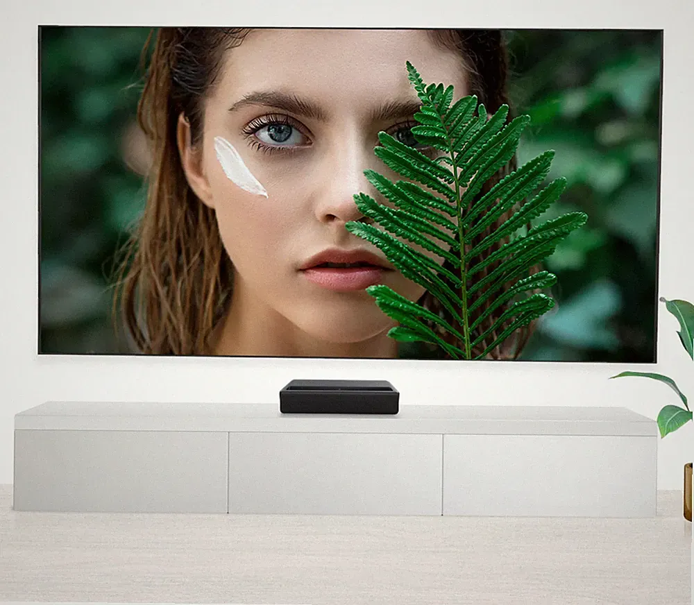 CLR ALR Rahmen Leinwand 100" 16:9 Gain 0,6 Laser 4k Heimkino Kurzdistanz Beamer