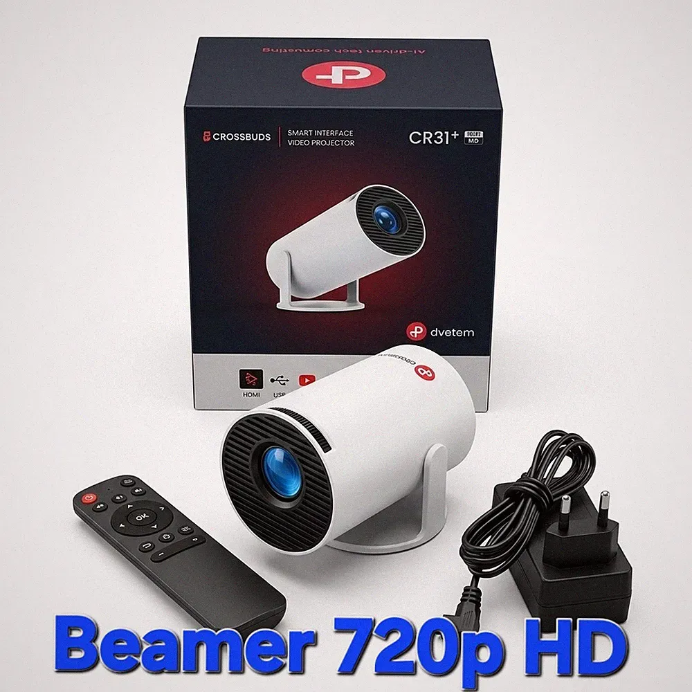 CR31+ I Smart Beamer I 720P HD I Android 11 I WiFi I HDMI I Heimkino I Projektor