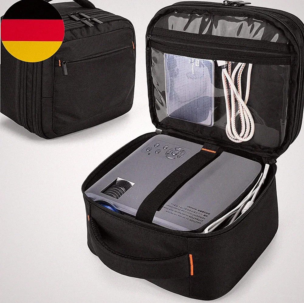 CURMIO Doppelschicht Beamertasche Für Mini Beamer, Projektor Tasche Gehäuse, Bea