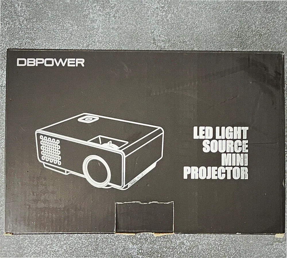 DBPOWER RD-810 LED Mini Beamer 800x480 1080p 16:9 HDMI USB VGA AV Weiß