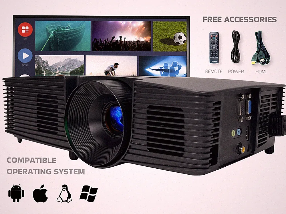 Dell 1220 DLP Beamer 2700 ANSI Lumen Für Meetings Präsentationen Bundle
